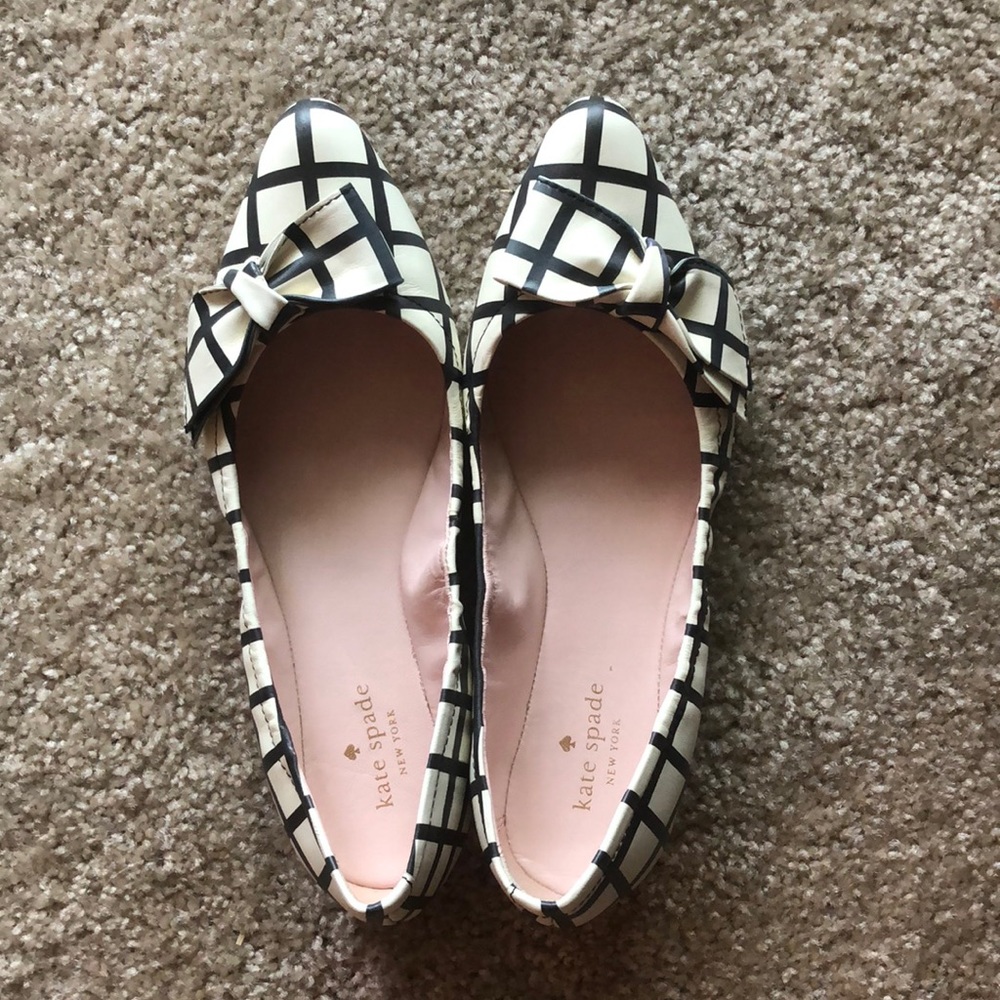 Kate Spade Suki Bow Windowpane Flats